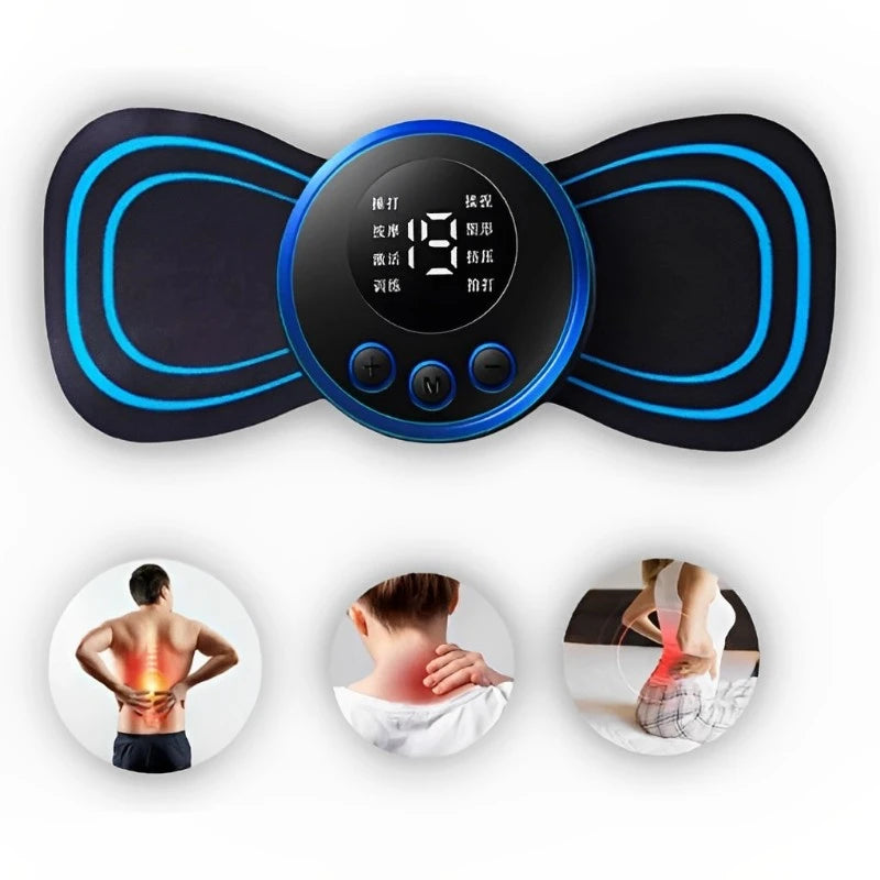 Mini massageador elétrico portátil, para alívio da dor muscular cervical