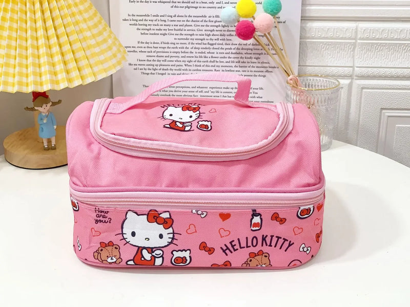 Bolsa térmica Impermeável Hello Kitty Kawaii,kuromi,cinnamoroll,Sanrio hello kitty Lunch Box Bag,