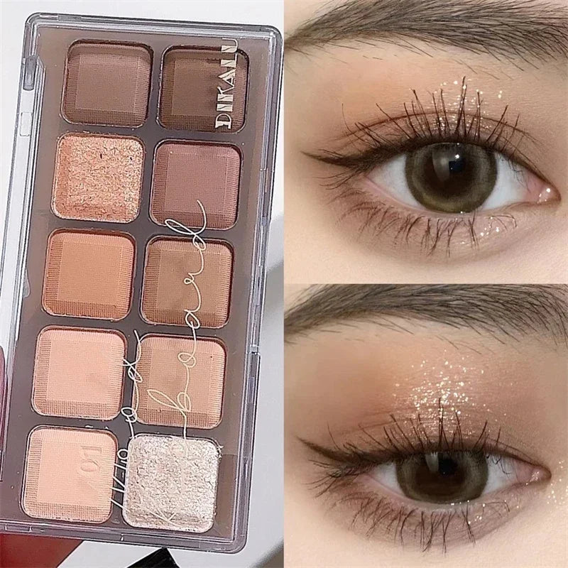 Paleta Dikalu 18 Cores, Sombra, Matte Glitter Cosmético Maquiagem para Olhos.