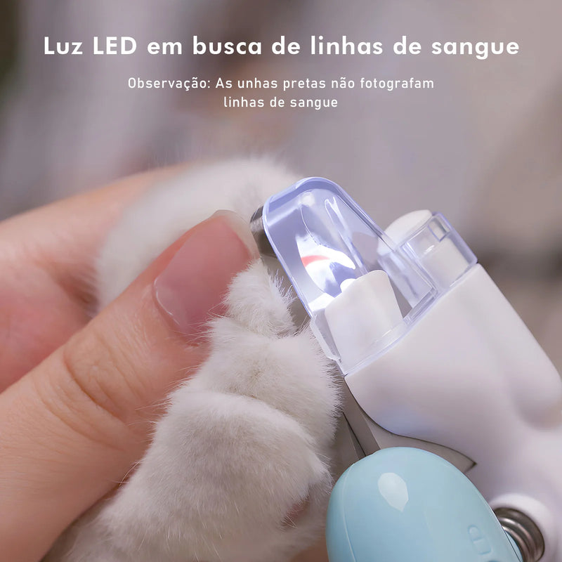 Cortador de Unhas para PET com Luz de LED