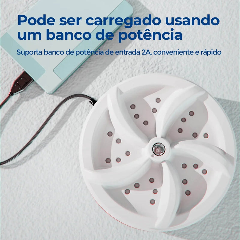 Mini Lavadora de Roupas Portátil Ultrasonic USB