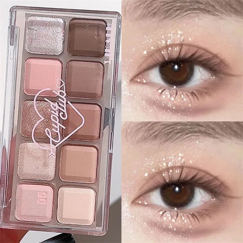 Paleta Dikalu 18 Cores, Sombra, Matte Glitter Cosmético Maquiagem para Olhos.