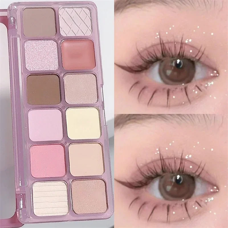 Paleta Dikalu 18 Cores, Sombra, Matte Glitter Cosmético Maquiagem para Olhos.