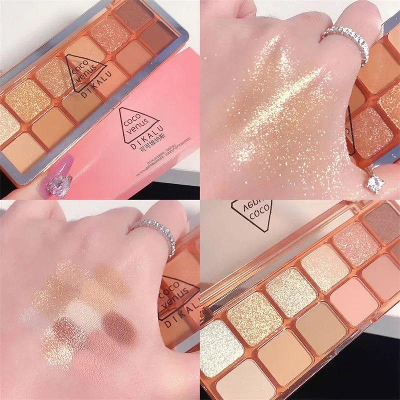 Paleta Dikalu 18 Cores, Sombra, Matte Glitter Cosmético Maquiagem para Olhos.