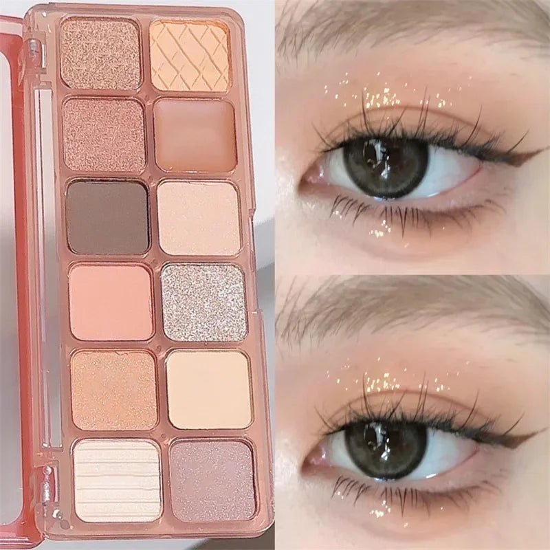 Paleta Dikalu 18 Cores, Sombra, Matte Glitter Cosmético Maquiagem para Olhos.